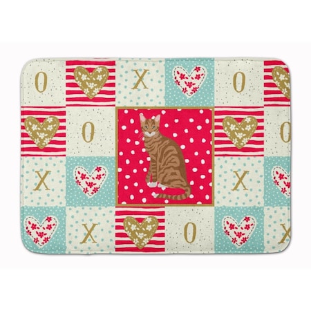 Carolines Treasures 19 x 27 in. Toyger Cat Love Machine Washable Memory Foam Mat CK5800RUG